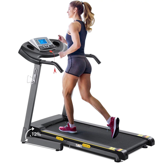 2.5 HP Treadmill with 12% Auto Incline, 220lb Capacity